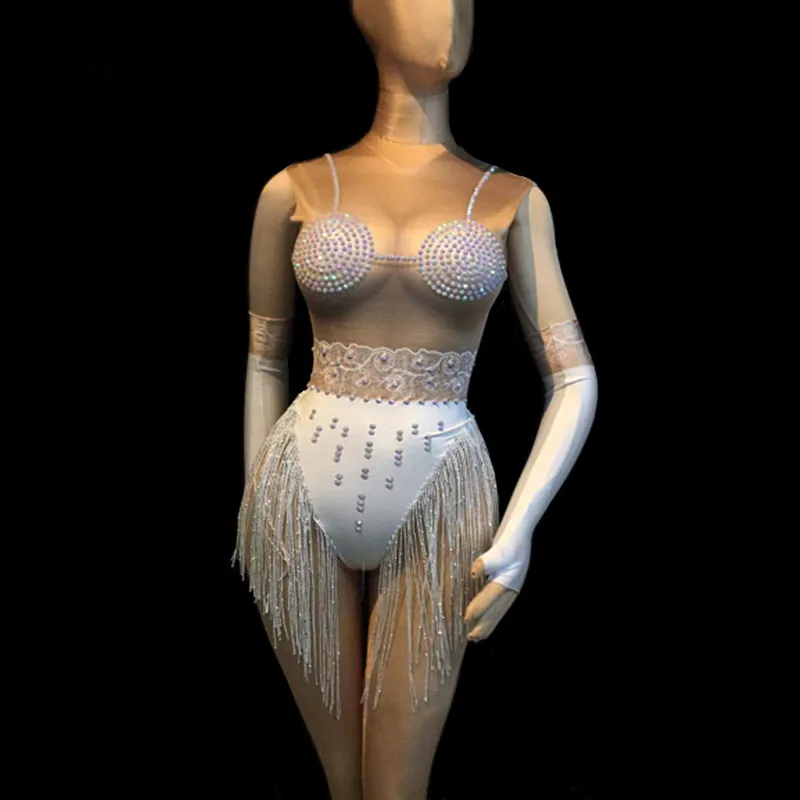 Flashing Crystals Tassels Sleeveless Bodysuit Sexy Nightclub Women Singer Jazz Dance Costume Bar Party DJ Performance Stage Wear
Flashing Crystals Tassels Sleeveless Bodysuit Sexy Nightclub Women Singer Jazz Dance Costume Bar Party DJ Performance Stage Wear