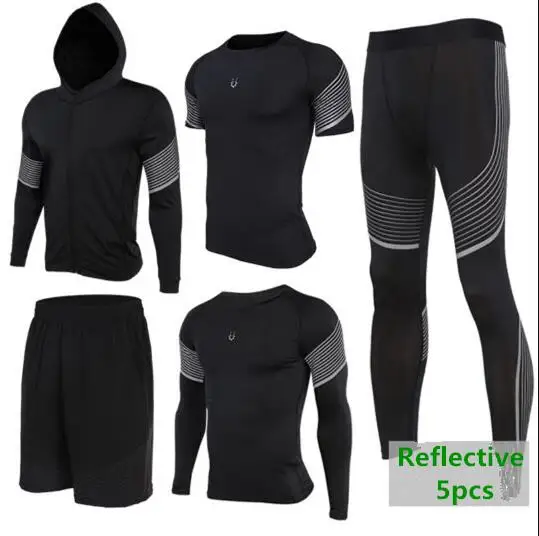 2018 Sports Suit Men's Quick Dry Running Set Compression Fitness Tights Basketball Training Gym Jogging Suit Sportswear 5pcs/set
2018 Sports Suit Men's Quick Dry Running Set Compression Fitness Tights Basketball Training Gym Jogging Suit Sportswear 5pcs/set