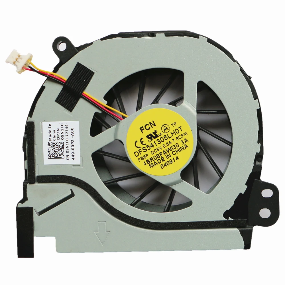 Новый вентилятор процессора для Dell 14R Turbo 14TD 5420 7420 V3460 5N1F0 Вентилятор охлаждения