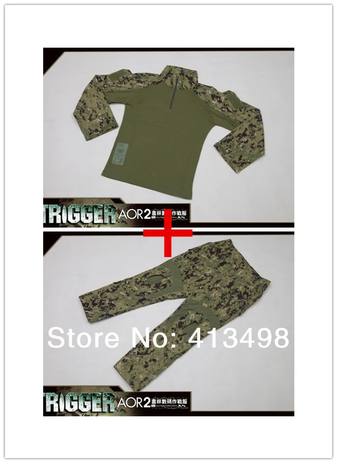 Allwin BDU Gen 3 AOR2 тактическая боевая рубашка + брюки/BDU Военная камуфляжная цифровая