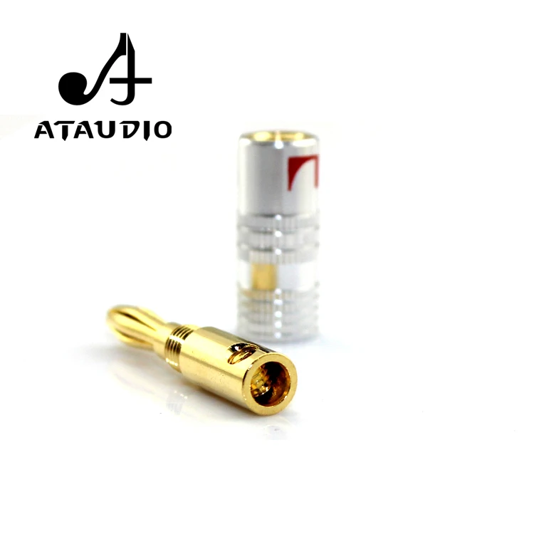8 шт. ATAUDIO Hifi Nakamichi Банановый штекер высококачественный позолоченный 24K штекер|jack