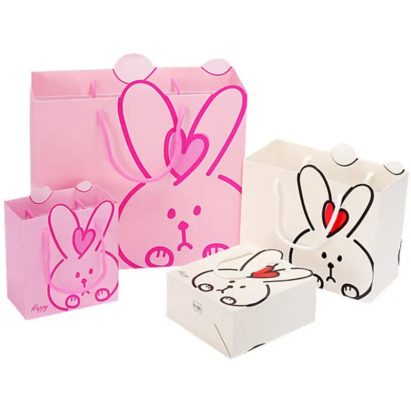 10 Pcs/lot Paper Handbag Cartoon Rabbit Print Cute Candy Bag Wedding Christmas Birthday Party Gift Packaging Bags
10 Pcs/lot Paper Handbag Cartoon Rabbit Print Cute Candy Bag Wedding Christmas Birthday Party Gift Packaging Bags