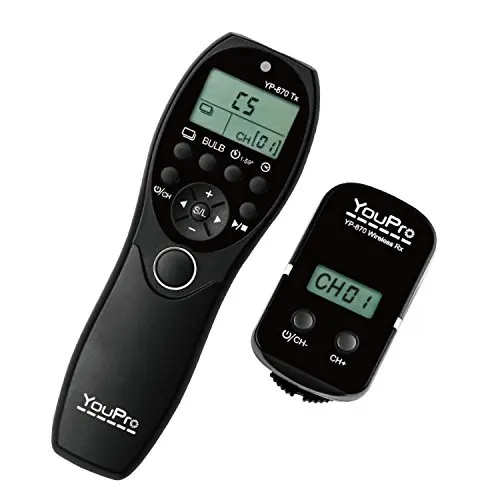 YouPro YP-870/DC0 Wireless Shutter Timer Remote for Nikon D810/D800/D700/D300 for Nikon 10-Pin Connection
YouPro YP-870/DC0 Wireless Shutter Timer Remote for Nikon D810/D800/D700/D300 for Nikon 10-Pin Connection