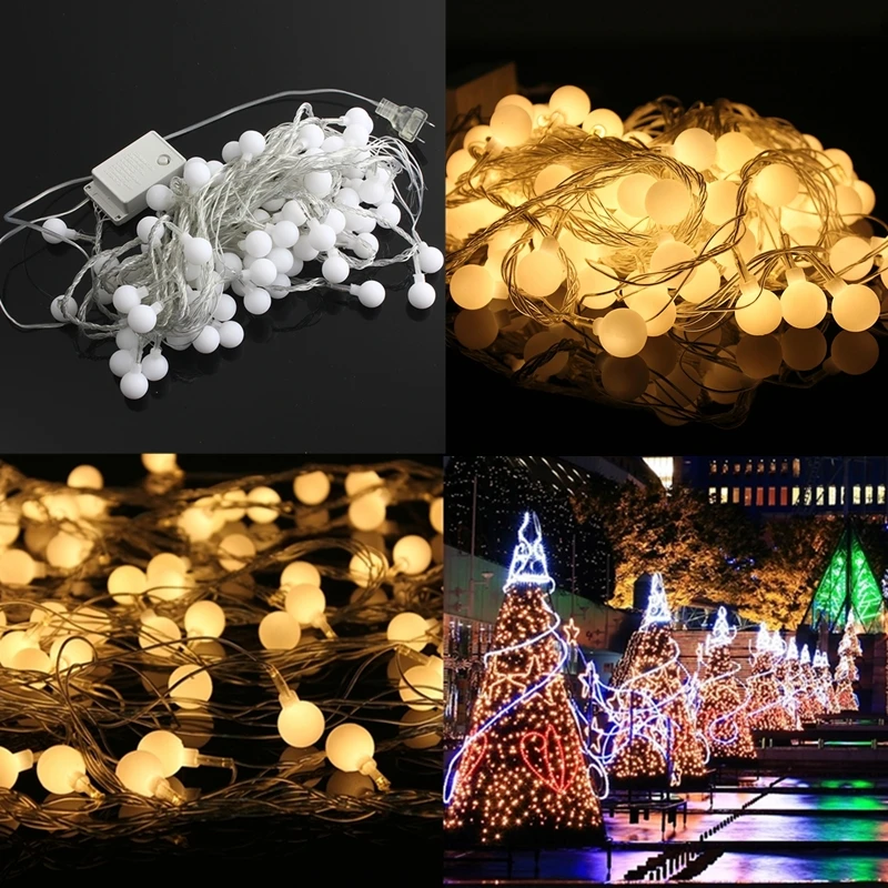 10m Warm White 100LED Ball Fairy String Light for Party Christmas Wedding New Year Indoor Decoration
10m Warm White 100LED Ball Fairy String Light for Party Christmas Wedding New Year Indoor Decoration