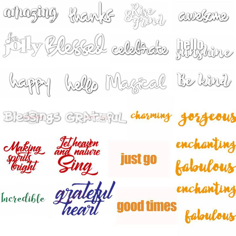 Positive Phrases Metal Cutting Dies Stencil DIY Paper Card Album Making Scrapbooking Template Embossing Crafts New Dies 2019
Positive Phrases Metal Cutting Dies Stencil DIY Paper Card Album Making Scrapbooking Template Embossing Crafts New Dies 2019