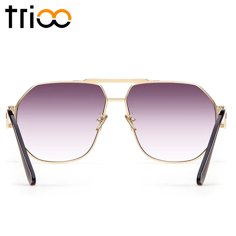 TRIOO Luxury Designer Sunglasses Men Gradient Cool Square Sun Glasses For New High Quality Gold Frame Male Shades | Аксессуары для