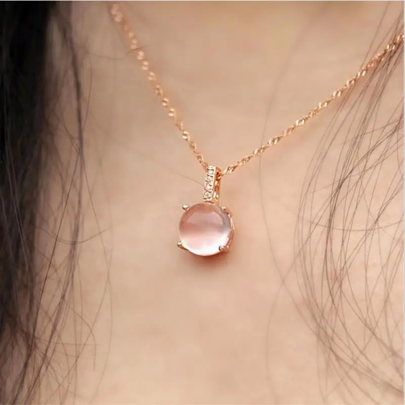 Everoyal Romantic Crystal Round Pendants Necklace Female Rose Gold Accessories Top Quality 925 Silver Necklace For Women Jewelry
Everoyal Romantic Crystal Round Pendants Necklace Female Rose Gold Accessories Top Quality 925 Silver Necklace For Women Jewelry