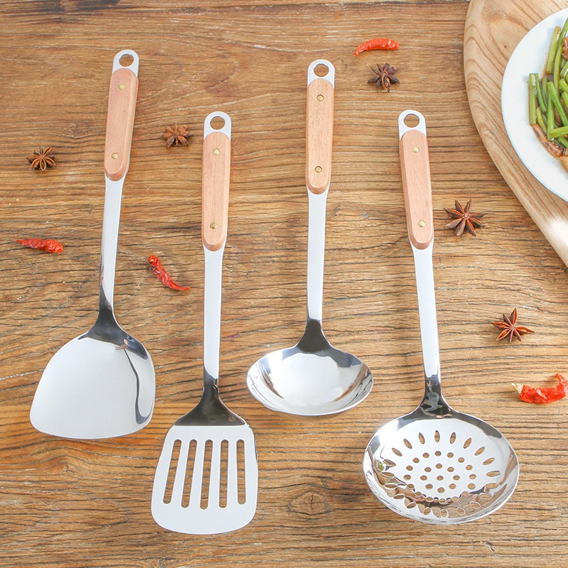 Kitchenware wooden long handle non stick hot pot, frying spade, stainless steel shovel frying spade Spatula
Kitchenware wooden long handle non stick hot pot, frying spade, stainless steel shovel frying spade Spatula