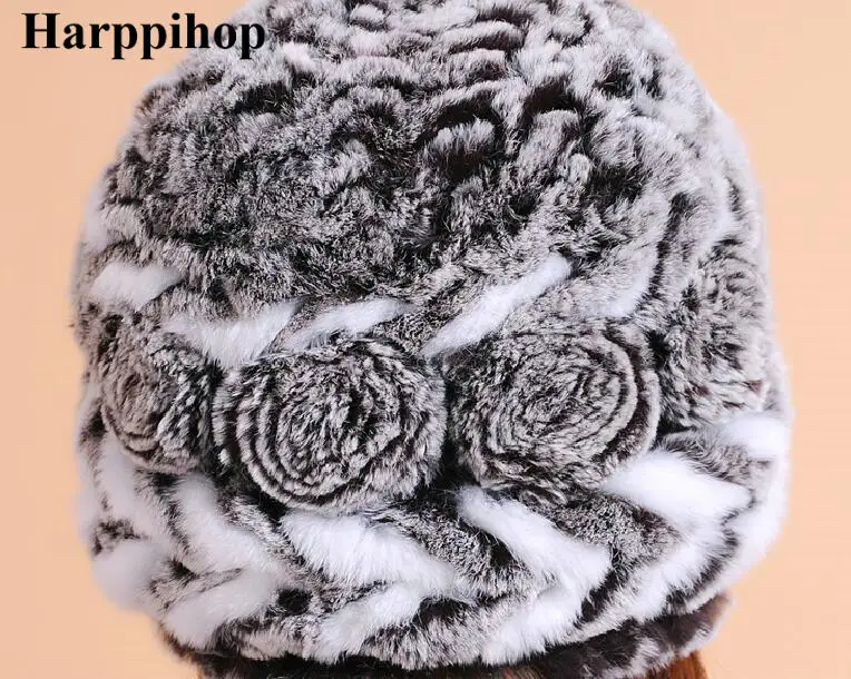harppihop fur 2017 Genuine Knitted Rex Rabbit Fur Hat Winter Lady Floral Cap Female Headgear Women Fur Beanies
harppihop fur 2017 Genuine Knitted Rex Rabbit Fur Hat Winter Lady Floral Cap Female Headgear Women Fur Beanies