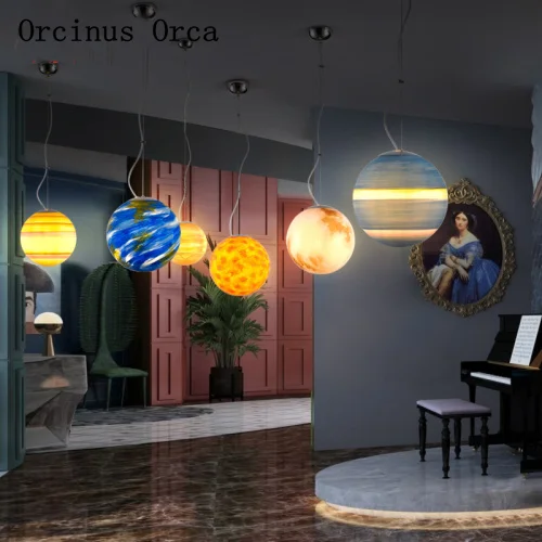 Earth Moon Planet Chandelier Boys Girls Bedroom Children's Room Light Modern Creative LED Eight Planetary Chandeliers
Earth Moon Planet Chandelier Boys Girls Bedroom Children's Room Light Modern Creative LED Eight Planetary Chandeliers