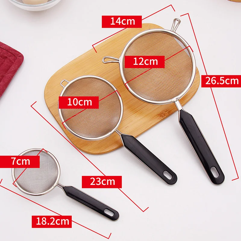 ORZ 3PCS Fine Mesh Food Strainer Set Stainless Steel Filter Fried Food Strainer Spoon Flour Sifter Sieve Colander Kitchen Tools
ORZ 3PCS Fine Mesh Food Strainer Set Stainless Steel Filter Fried Food Strainer Spoon Flour Sifter Sieve Colander Kitchen Tools