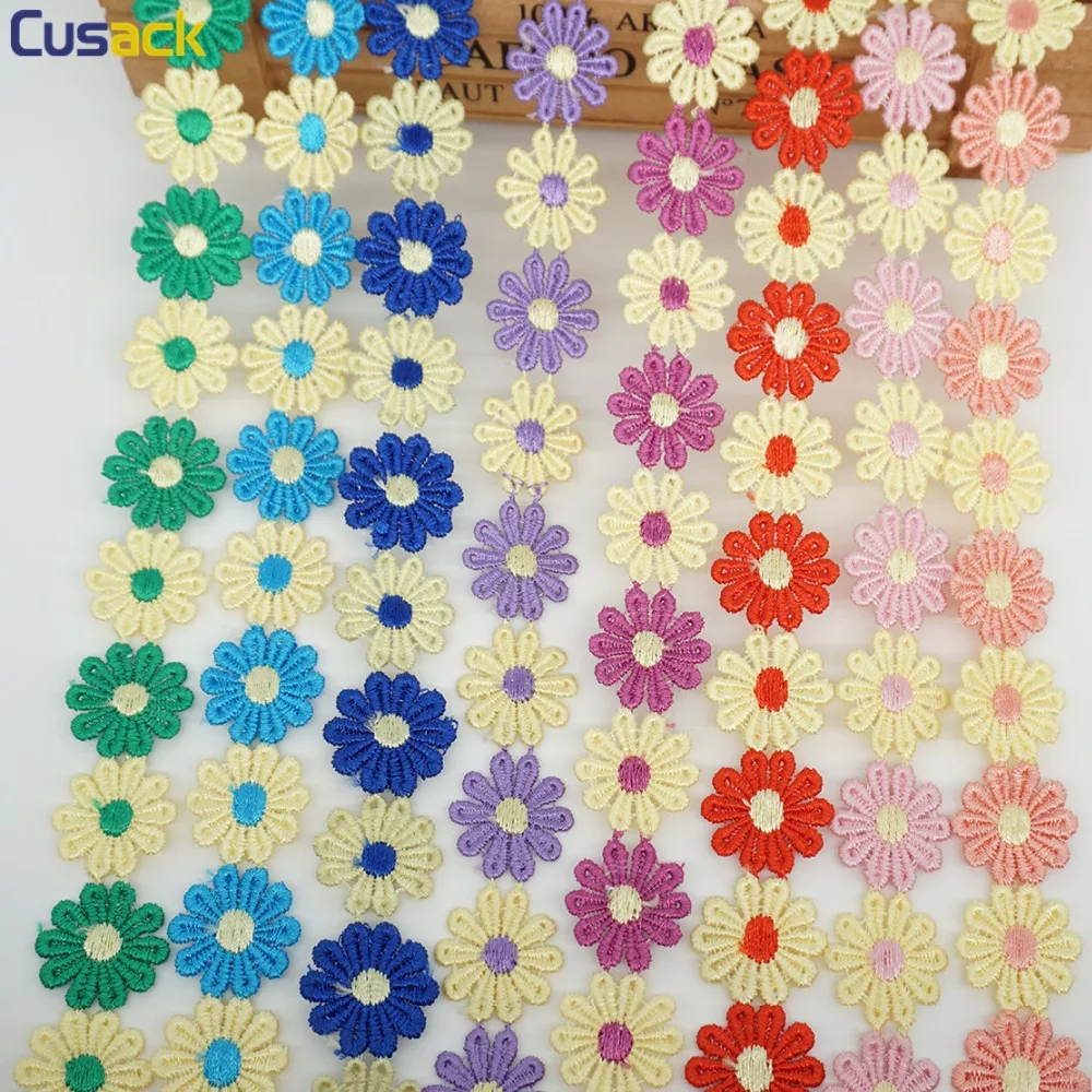 2 yards 1 inch Polyester Embroidered Lace Ribbon Trims for Dress Garments Trimmings Applique Sewing Accessories 8 Colors
2 yards 1 inch Polyester Embroidered Lace Ribbon Trims for Dress Garments Trimmings Applique Sewing Accessories 8 Colors