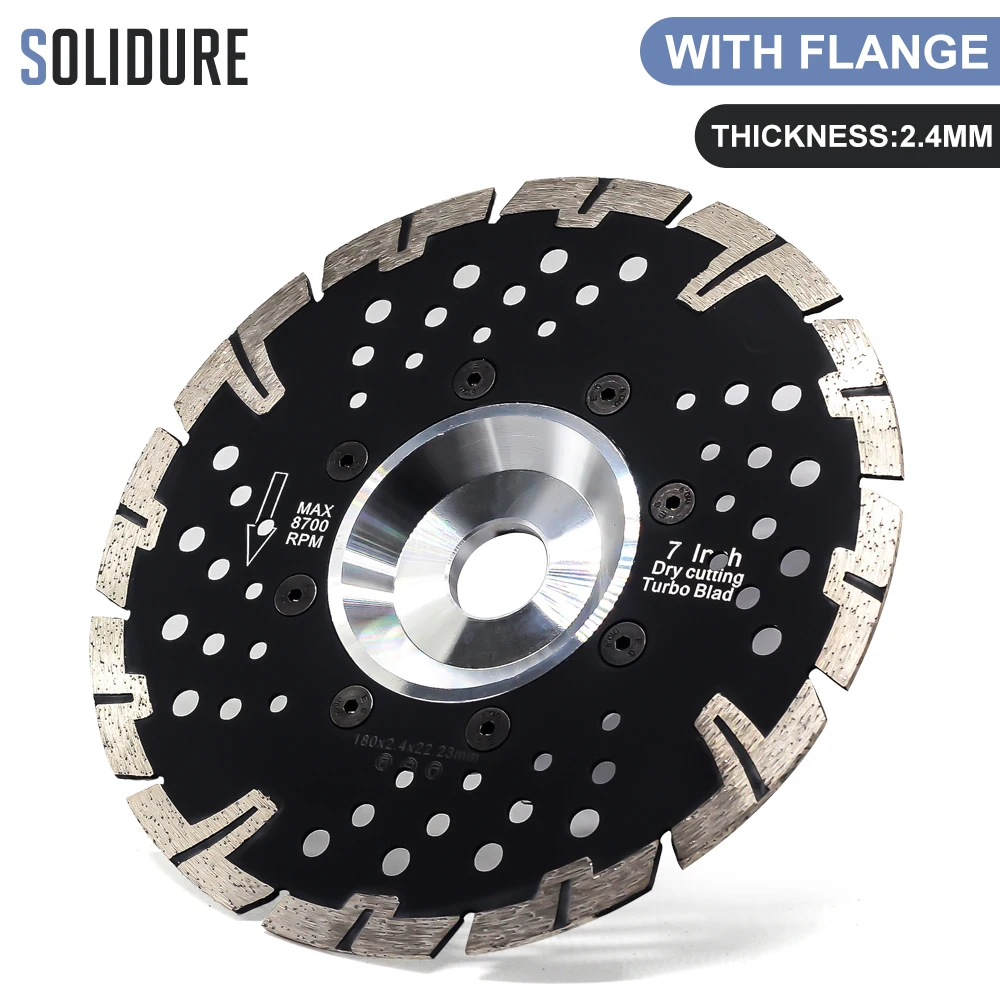 180mm Diamond dry cutting blade with flange 22.23mm Granite Diamond Wheels Circular Saw Turbo Rim Saw Cutting Disc Electric Tool
180mm Diamond dry cutting blade with flange 22.23mm Granite Diamond Wheels Circular Saw Turbo Rim Saw Cutting Disc Electric Tool