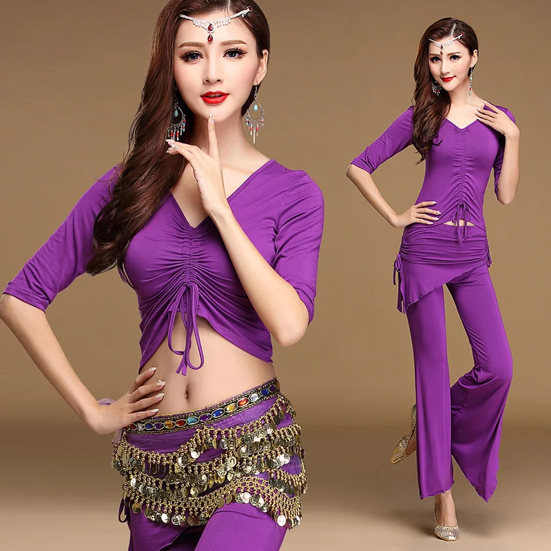 New Arrival Haft-sleeved V-neck Oriental Belly Dance Costumes 3Pcs Top Trouser Hip Scarf Womens Belly Dancing Costume
New Arrival Haft-sleeved V-neck Oriental Belly Dance Costumes 3Pcs Top Trouser Hip Scarf Womens Belly Dancing Costume