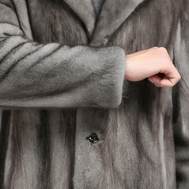 2018 New Fur Coat Men's Fake Imitation Water Armpit Long Men's Fur Coat Armor Gray Men's Single Breasted Coat Size S M-4XL 5XL
2018 New Fur Coat Men's Fake Imitation Water Armpit Long Men's Fur Coat Armor Gray Men's Single Breasted Coat Size S M-4XL 5XL
