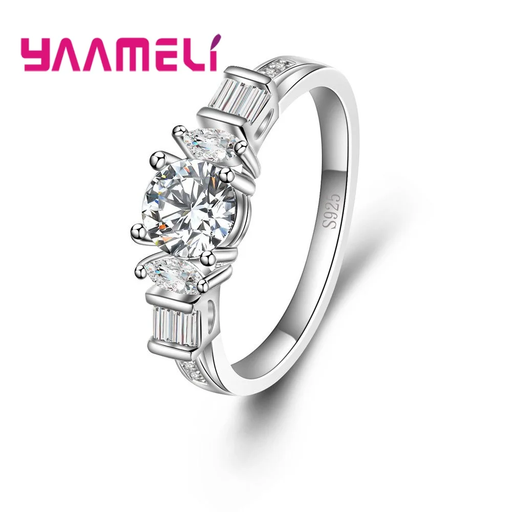 Wedding/Engagement Real 925 Sterling Silver Finger Rings Good Quality Cubic Zirconia Crystal Jewelry For Women Bridal
Wedding/Engagement Real 925 Sterling Silver Finger Rings Good Quality Cubic Zirconia Crystal Jewelry For Women Bridal