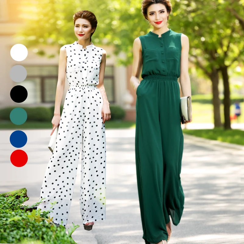 2020 women jumpsuit chiffon hight quality clothing female wide leg sleeveless polka dot maxi long green grey red blue black 2xl
2020 women jumpsuit chiffon hight quality clothing female wide leg sleeveless polka dot maxi long green grey red blue black 2xl