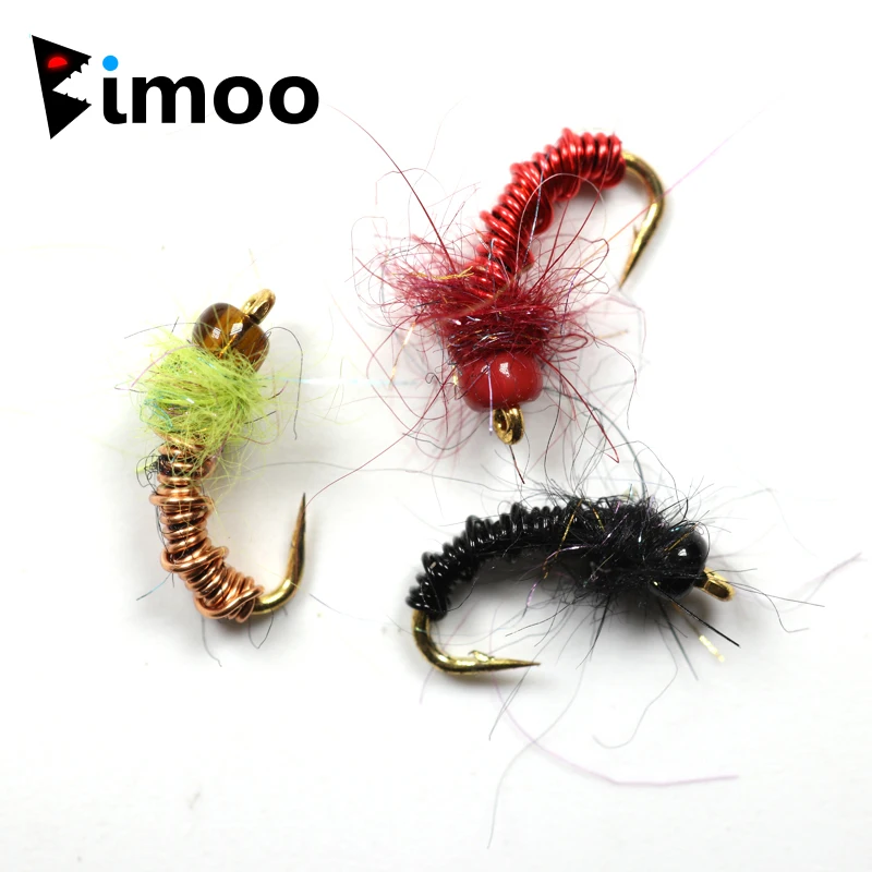 Bimoo 12pcs Deep Brassie Black Red Gold Midges / Chironomids Buzzers Bead Head Nymphs Flies Salmon Trout Fly Fishing Lures
Bimoo 12pcs Deep Brassie Black Red Gold Midges / Chironomids Buzzers Bead Head Nymphs Flies Salmon Trout Fly Fishing Lures