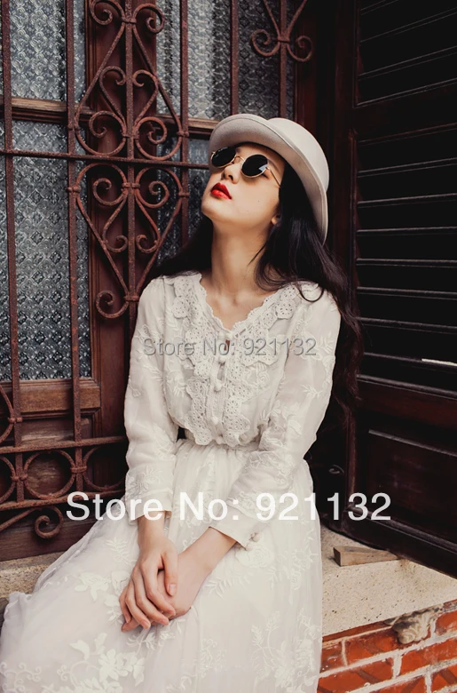 8023 Free Shipping High Quality Cheap Price 2016 New Fashion Plus Size Embroidery Flower Lace Long Sleeve Maxi Dress White
8023 Free Shipping High Quality Cheap Price 2016 New Fashion Plus Size Embroidery Flower Lace Long Sleeve Maxi Dress White