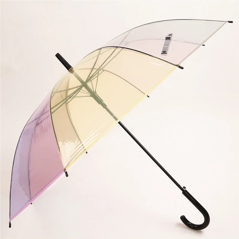 Colour Umbrella Creative Rainbow Transparent Small Fresh Long Handle Automatic Umbrella
Colour Umbrella Creative Rainbow Transparent Small Fresh Long Handle Automatic Umbrella
