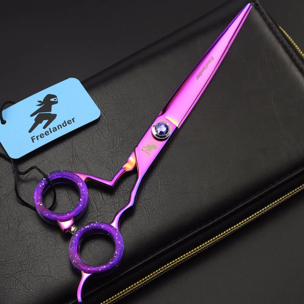 7.0 inch Japan 440C HB-9 purple personality Hairdressing scissors Pet scissors Straight scissors Repair hair pet scissors
7.0 inch Japan 440C HB-9 purple personality Hairdressing scissors Pet scissors Straight scissors Repair hair pet scissors