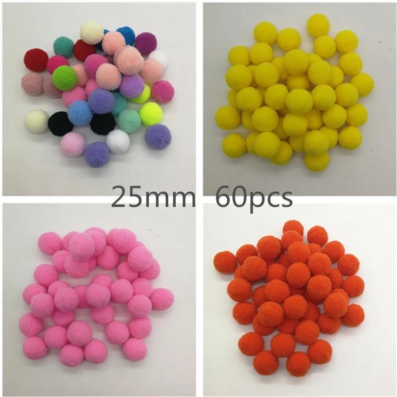 60pcs/Lot 25mm Pompom Fur Ball Plush Ball Handmade Diy Material Early Learning Creative Handmade Hair Ball
60pcs/Lot 25mm Pompom Fur Ball Plush Ball Handmade Diy Material Early Learning Creative Handmade Hair Ball
