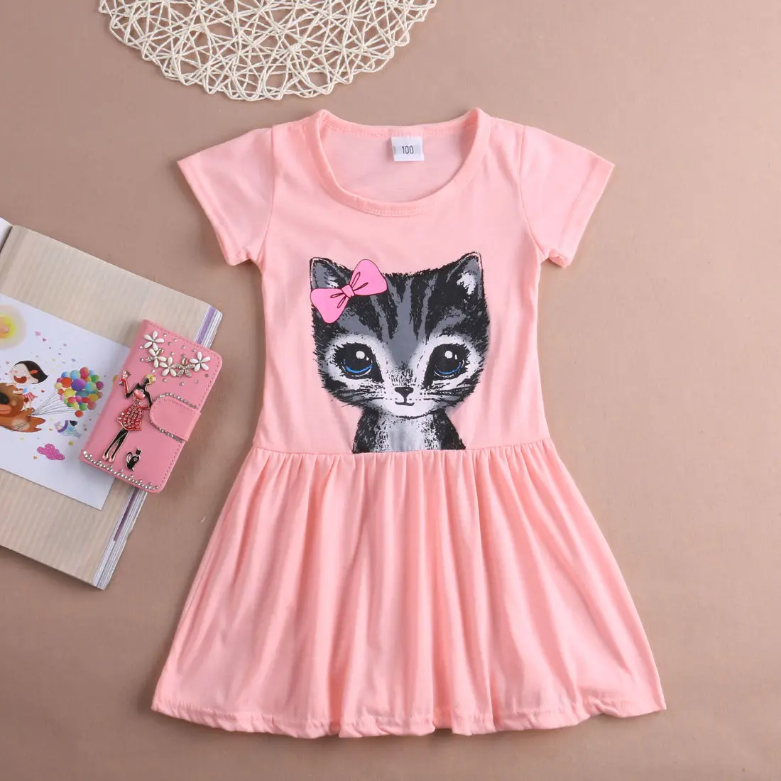 Toddler Infant Kids Baby Girls Summer Short Sleeve Dress Princess Party Tutu | Детская одежда и обувь