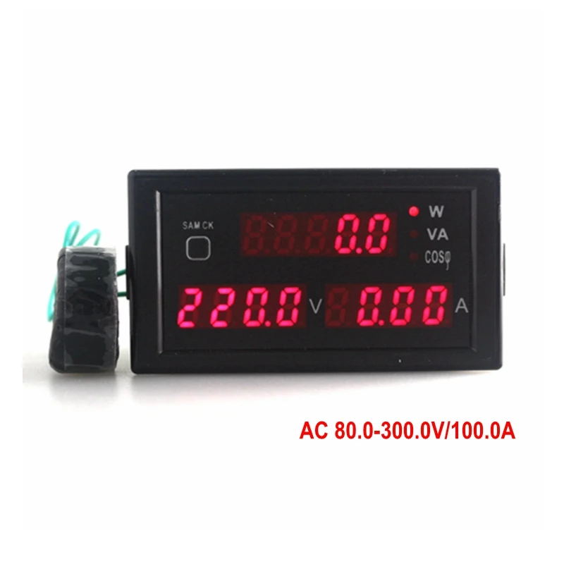AC 80 300V 0 100A Многофункциональный Вольтметр переменного тока амперметр ампер вольт