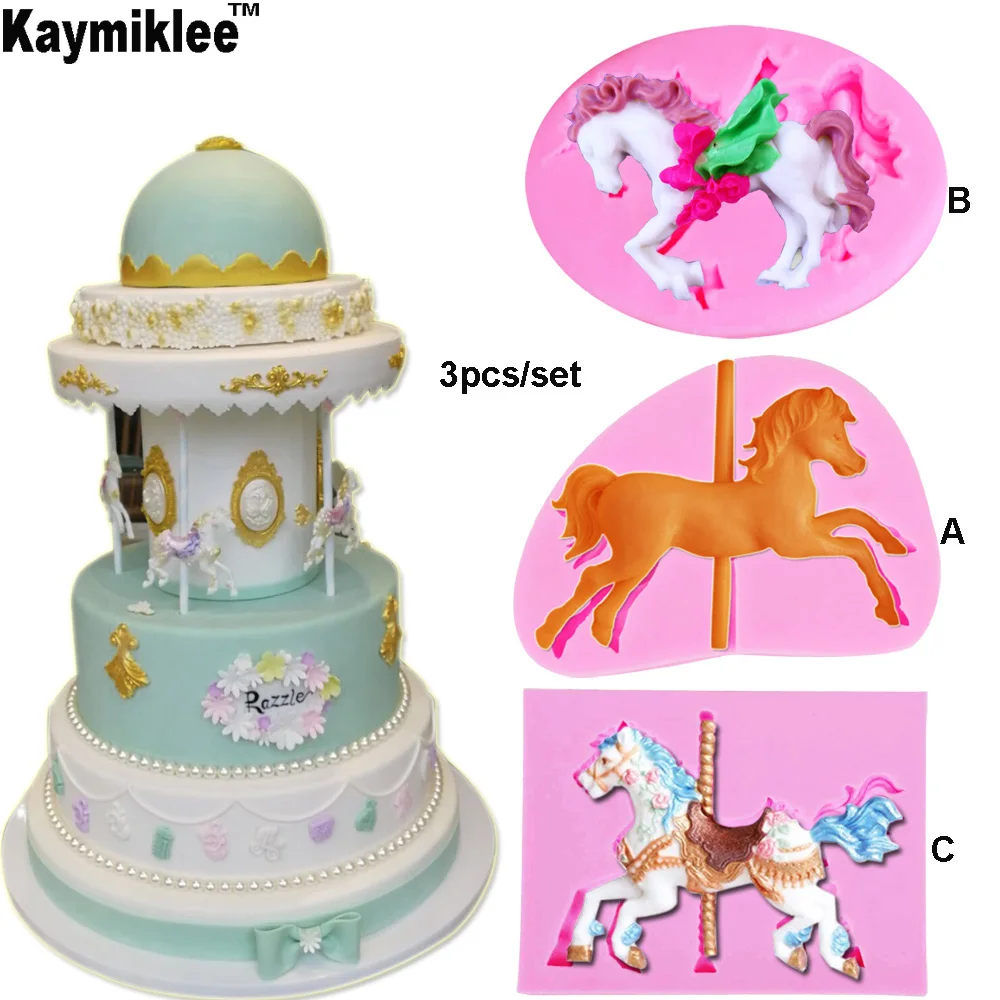 C264 3D Jewelry Carousel Horse Silicone Fondant Molds Cake Decorating Tools Cupcake Chocolate Gumpaste ClayMoulds Kitchen Baking
C264 3D Jewelry Carousel Horse Silicone Fondant Molds Cake Decorating Tools Cupcake Chocolate Gumpaste ClayMoulds Kitchen Baking