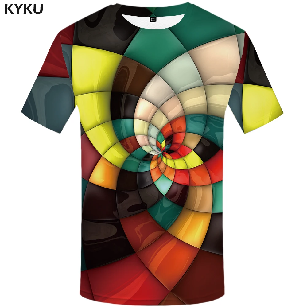 KYKU Plaid T shirt Men Geometric Tshirt Printed Stripes T-shirts 3d Vortex Shirt Print Colorful Funny T shirts Mens Clothing
KYKU Plaid T shirt Men Geometric Tshirt Printed Stripes T-shirts 3d Vortex Shirt Print Colorful Funny T shirts Mens Clothing