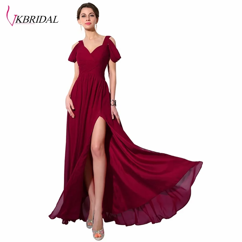 VKBRIDAL Off Shoulder Chiffon Bridesmaid Dresses vestido de festa Elegant Vintage V-neck Party Lace up Formal Pageant Gowns
VKBRIDAL Off Shoulder Chiffon Bridesmaid Dresses vestido de festa Elegant Vintage V-neck Party Lace up Formal Pageant Gowns