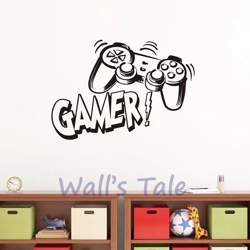 Video Games Boys Gamer Gaming Joysticks Mural Art Vinyl Wall Sticker Teen Boys Bedroom Decoration
Video Games Boys Gamer Gaming Joysticks Mural Art Vinyl Wall Sticker Teen Boys Bedroom Decoration