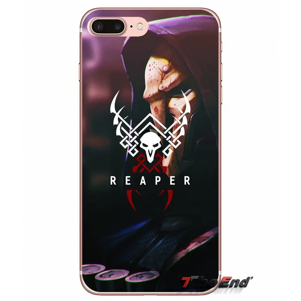Мягкий ТПУ чехол для Samsung Galaxy S3 S4 S5 MINI S6 S7 edge S8 Plus Note 2 3 4 5 Grand Core Prime OVERWATCH Reaper Hero Poster |