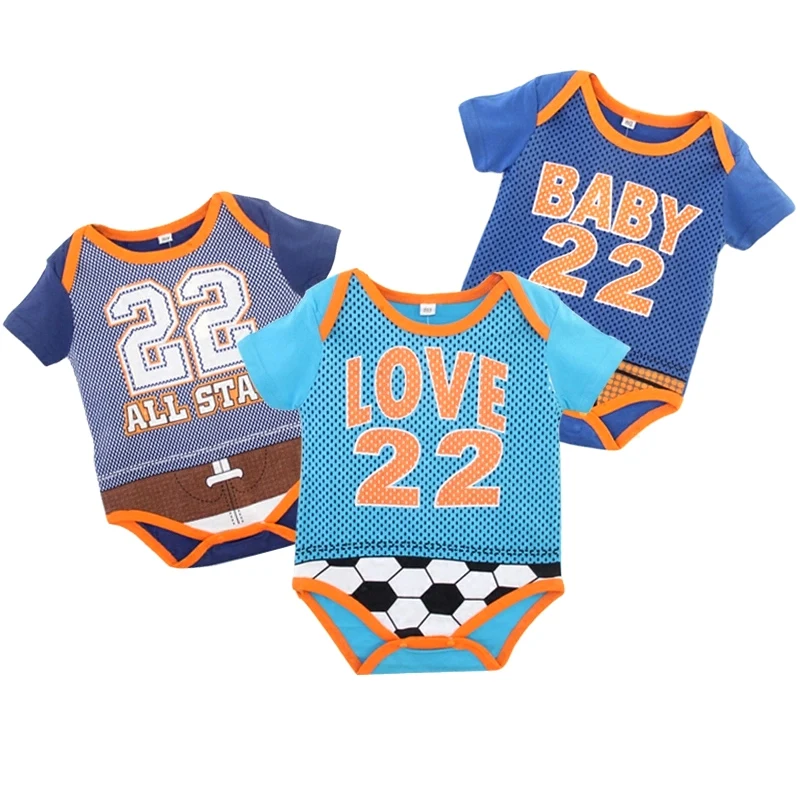 Baby Boys Bodysuits Summer Newborn Baby Basketball Sport Clothing Short Sleeve Football Infant Jumpsuits Baby Girls Clothes
Baby Boys Bodysuits Summer Newborn Baby Basketball Sport Clothing Short Sleeve Football Infant Jumpsuits Baby Girls Clothes