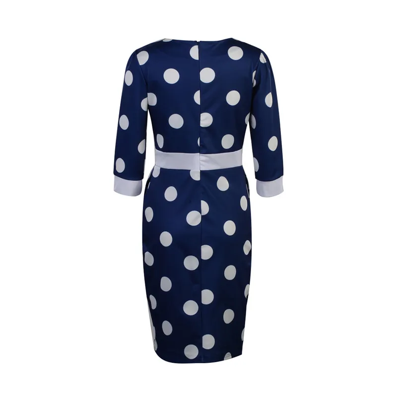 Autumn Women vintage three quarter sleeve bandage Bodycon dress o-neck polka printed bow fashion casual dress
Autumn Women vintage three quarter sleeve bandage Bodycon dress o-neck polka printed bow fashion casual dress