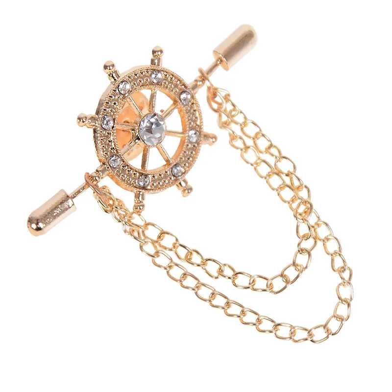 Pinksee New Vintage Rudder Anchor Chain Crystal Men Brooches Lapel Pin Rudder Brooch Collar For Men Jewelry Accessories
Pinksee New Vintage Rudder Anchor Chain Crystal Men Brooches Lapel Pin Rudder Brooch Collar For Men Jewelry Accessories