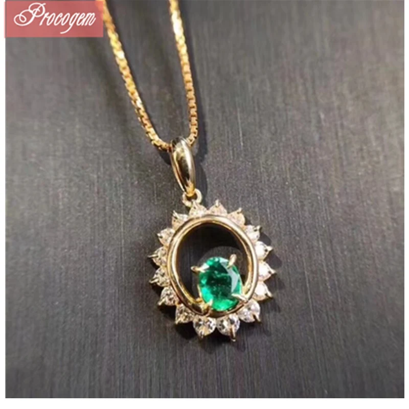 Natural Emerald pendants for Women elegent wedding gift cut Genuine Gemstone 925 Sterling silver with 18K New fine Jewelry #127
Natural Emerald pendants for Women elegent wedding gift cut Genuine Gemstone 925 Sterling silver with 18K New fine Jewelry #127