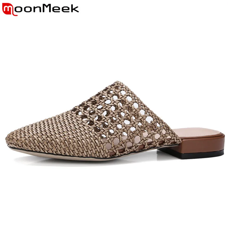 MoonMeek big size 34-43 fashion new shoes woman square toe shallow mules shoes woman Hollowing out casual flats women
MoonMeek big size 34-43 fashion new shoes woman square toe shallow mules shoes woman Hollowing out casual flats women