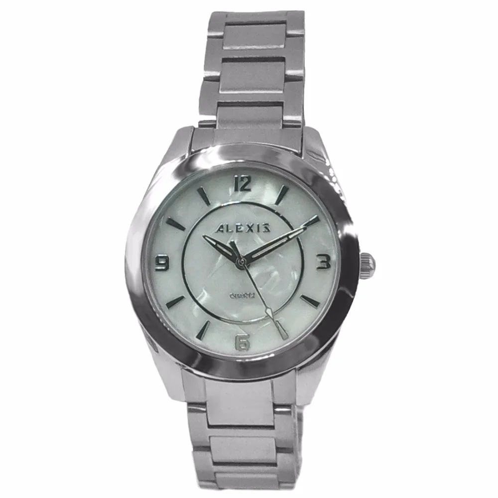 Alexis Unisex Analog Quartz Round Watch Japan Miyota Movement Shiny Silver Stainless Steel Band White Dial Water Resistant
Alexis Unisex Analog Quartz Round Watch Japan Miyota Movement Shiny Silver Stainless Steel Band White Dial Water Resistant