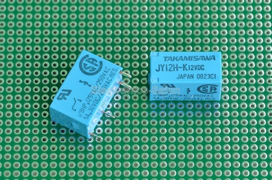 ( 50 pcs/lot ) TAKAMISAWA JY12H-K 12VDC SPST 5 Amp Power Relays
( 50 pcs/lot ) TAKAMISAWA JY12H-K 12VDC SPST 5 Amp Power Relays
