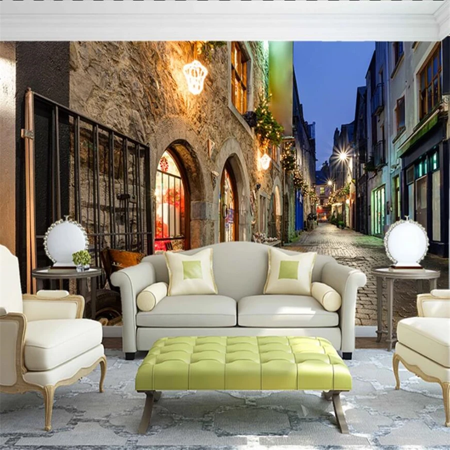 beibehang Custom wallpaper 3D decadent art industrial wind dilapidated window bar European town night scene background wallpape
beibehang Custom wallpaper 3D decadent art industrial wind dilapidated window bar European town night scene background wallpape