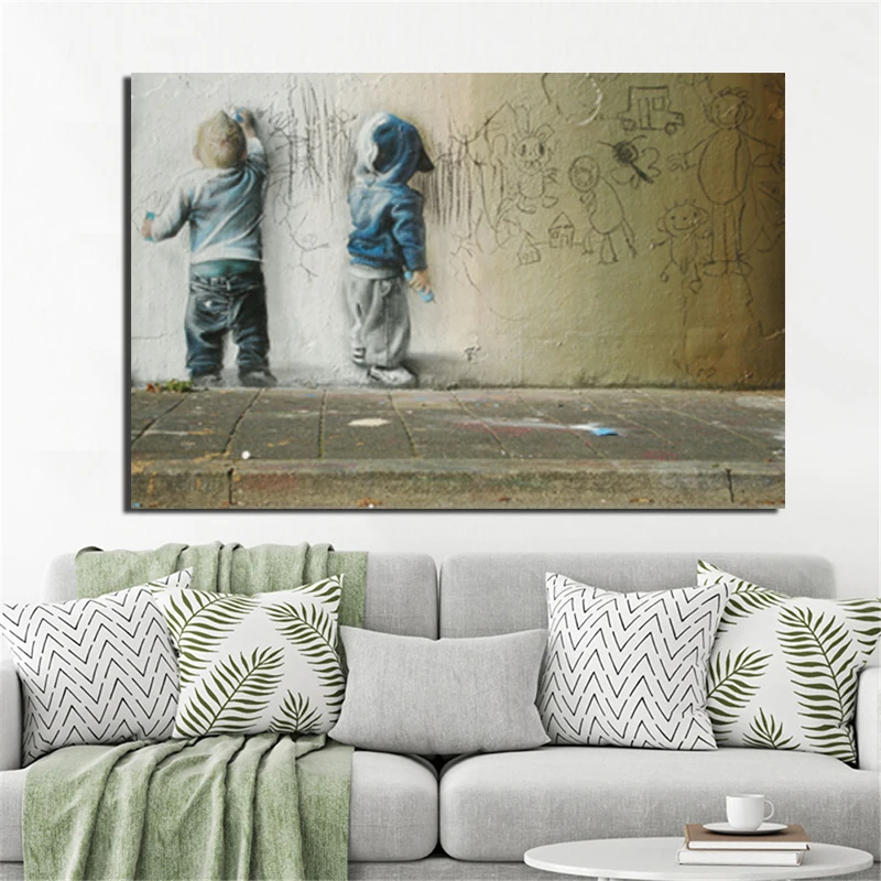 Artist Child Graffiti On The Wall Canvas Painting Prints Living Room Home Decoration Modern Wall Art Oil Painting Poster Picture
Artist Child Graffiti On The Wall Canvas Painting Prints Living Room Home Decoration Modern Wall Art Oil Painting Poster Picture