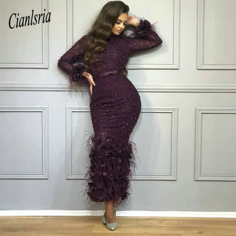 burgundy prom dresses 2020 high neck beading sequins feather sheath ankle length sheath long sleeve dresses arabic
burgundy prom dresses 2020 high neck beading sequins feather sheath ankle length sheath long sleeve dresses arabic
