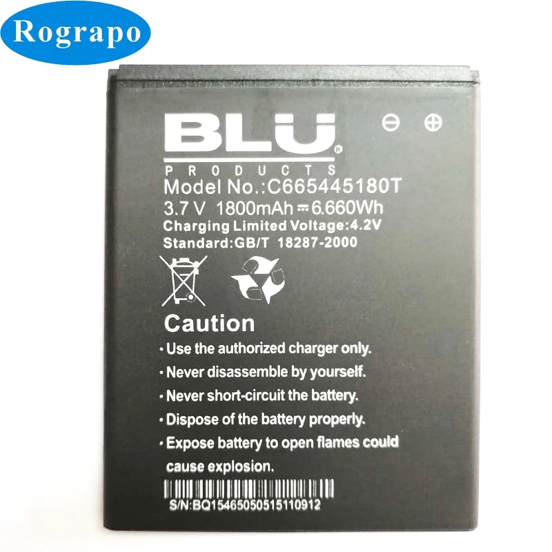 3,7 V 1800mAh C665445180T запасная батарея для BLU NEO 4,5 D330L + Baterij батареи для сотового телефона
3,7 V 1800mAh C665445180T запасная батарея для BLU NEO 4,5 D330L + Baterij батареи для сотового телефона