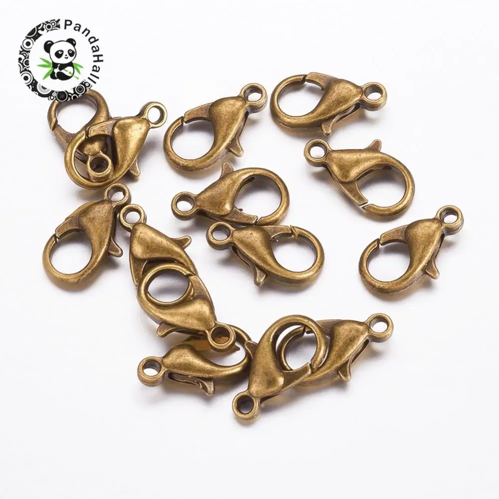 Alloy Lobster Claw Clasps, Nickel Free, Antique Bronze Color, Size: about 8mm wide, 14mm long, hole: 1.2mm
Alloy Lobster Claw Clasps, Nickel Free, Antique Bronze Color, Size: about 8mm wide, 14mm long, hole: 1.2mm