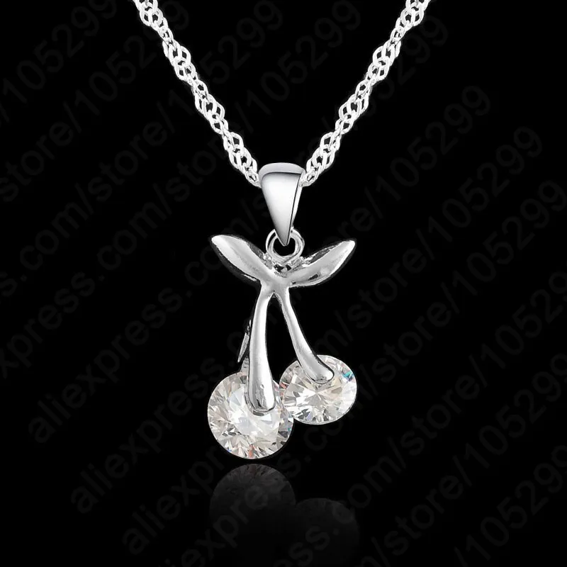Top Quality Cubic Zirconia Pendant Neckalce 925 Sterling Silver Chain Necklace Cherry Shaped Pendant Wedding Jewelry
Top Quality Cubic Zirconia Pendant Neckalce 925 Sterling Silver Chain Necklace Cherry Shaped Pendant Wedding Jewelry