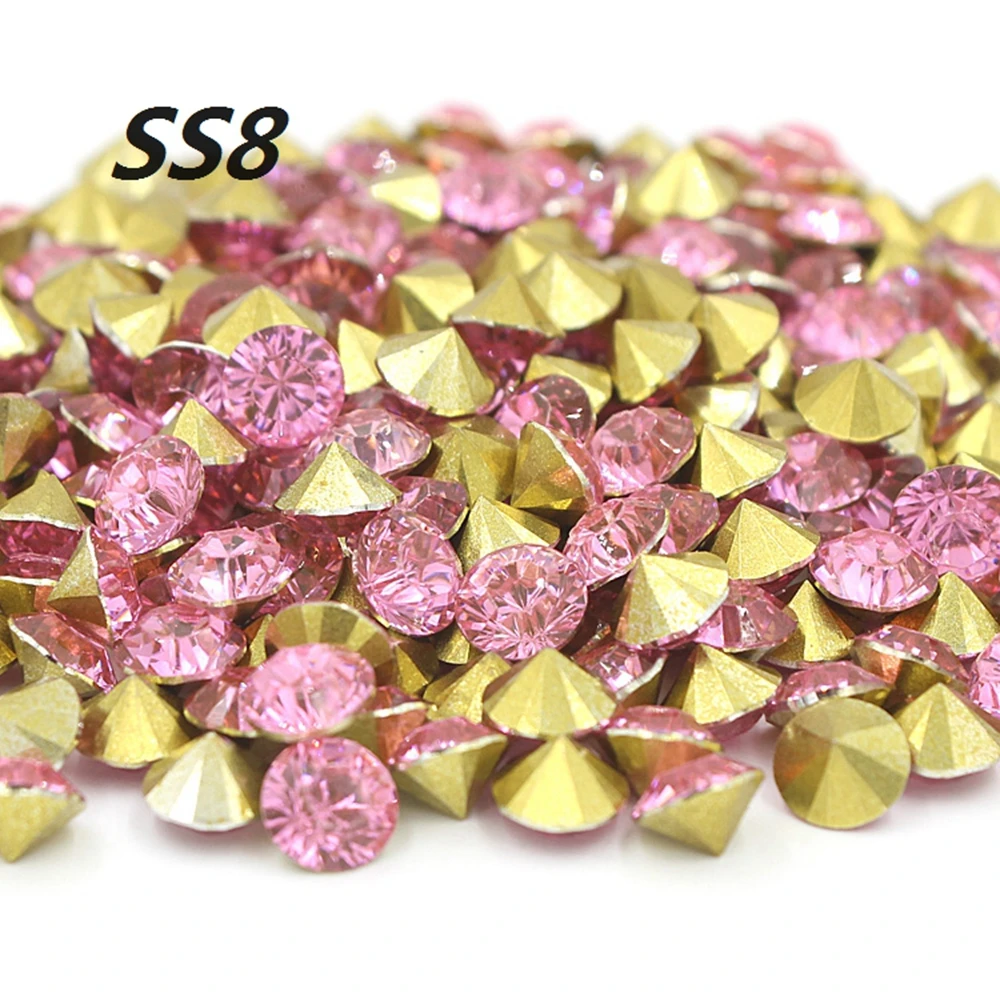 

Free shipping Fashion SS8 About 2.5mm 10G=1440pcs Sweet pink Resin rhinestones Pointback for Nail Art /Bags/Garment/Shoes Deco
