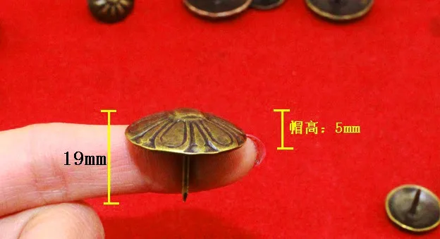 Hardware Decorative Upholstery flower Tacks Bronze Antique round Nail Studs Leather Crafts Furniture sofa decor 23mm*19mm nail
Hardware Decorative Upholstery flower Tacks Bronze Antique round Nail Studs Leather Crafts Furniture sofa decor 23mm*19mm nail