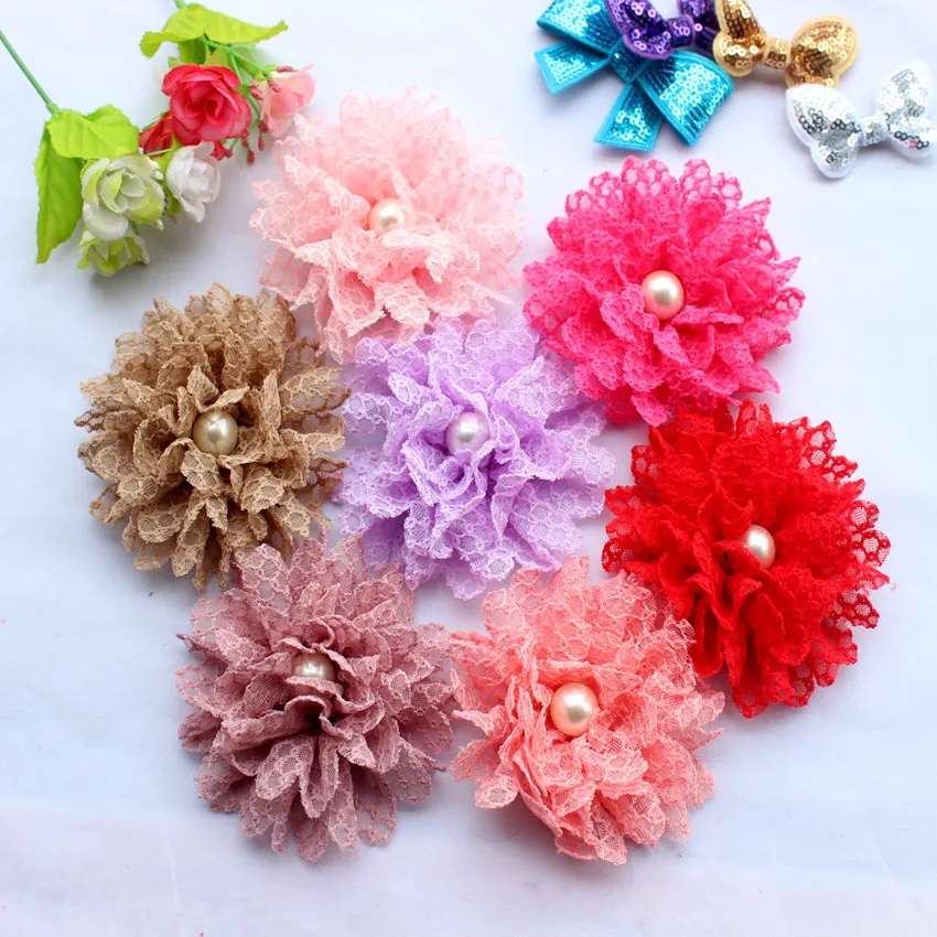 Hot sale 3.8 InchLace Chiffon Flowers with round pearl center Soft Promotion Solid Ballerina Flower wholesale 50PCS accessories
Hot sale 3.8 InchLace Chiffon Flowers with round pearl center Soft Promotion Solid Ballerina Flower wholesale 50PCS accessories