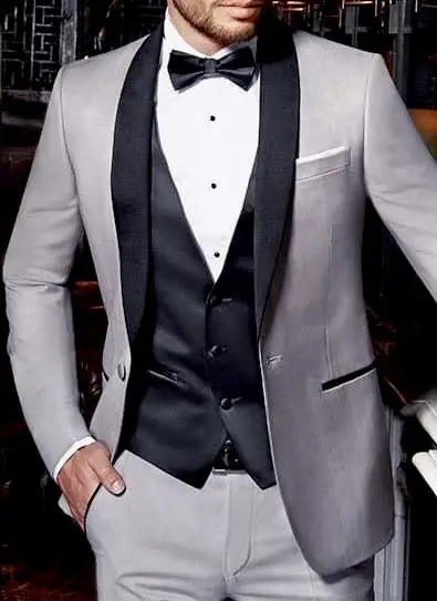Slim Fit Grey Suits Men Formal Tuxedos Groom Wedding Suits For Men Black Shawl Lapel Costume Homme Mariage Best Man Blazer 3 pcs
Slim Fit Grey Suits Men Formal Tuxedos Groom Wedding Suits For Men Black Shawl Lapel Costume Homme Mariage Best Man Blazer 3 pcs